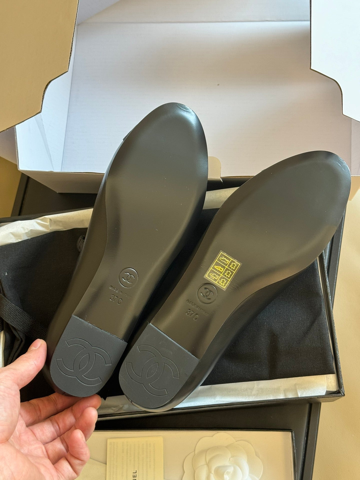 mary janes black lambskin grosgrain cc logo