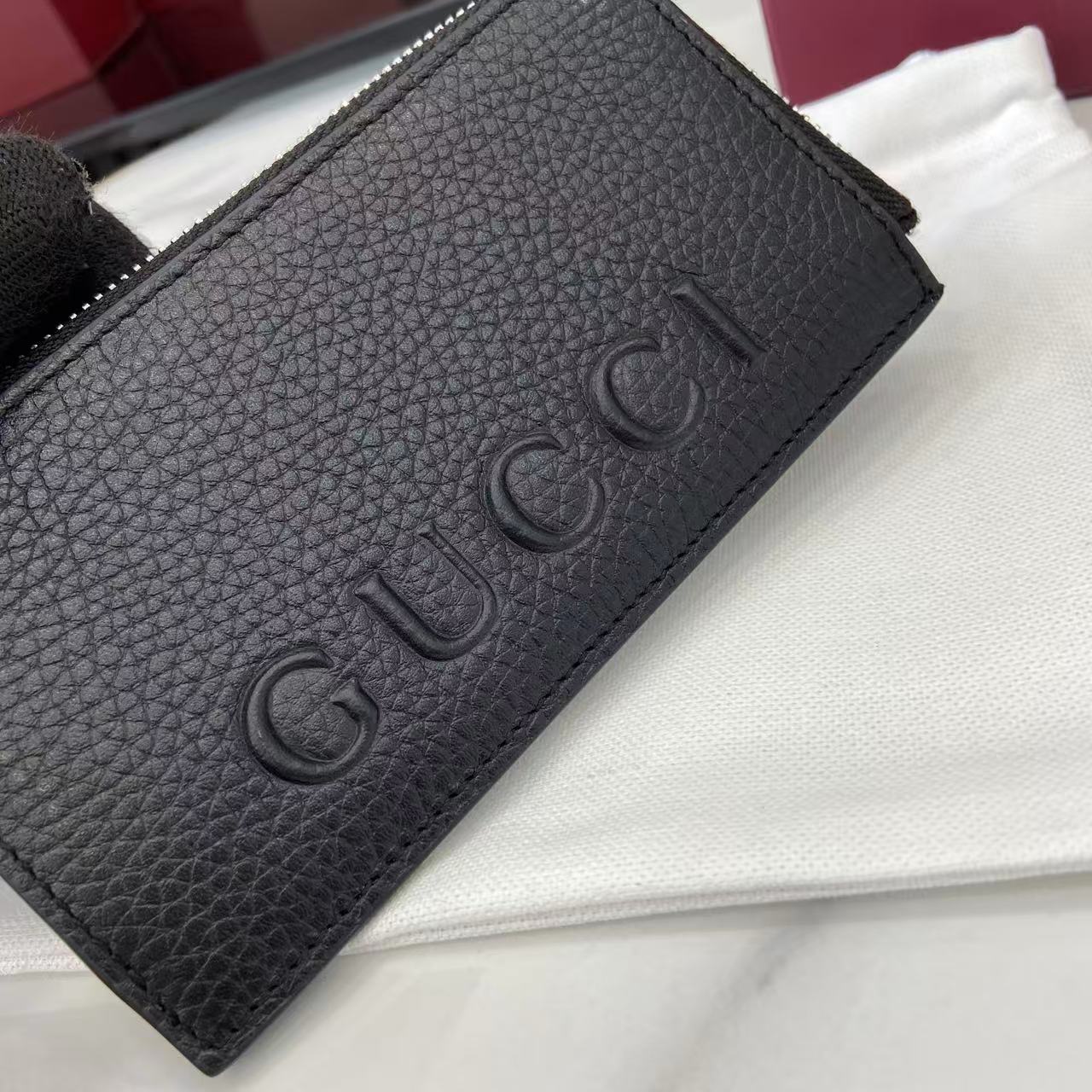 Gucci 25 Wallet Black Grained Cowhide 290505
