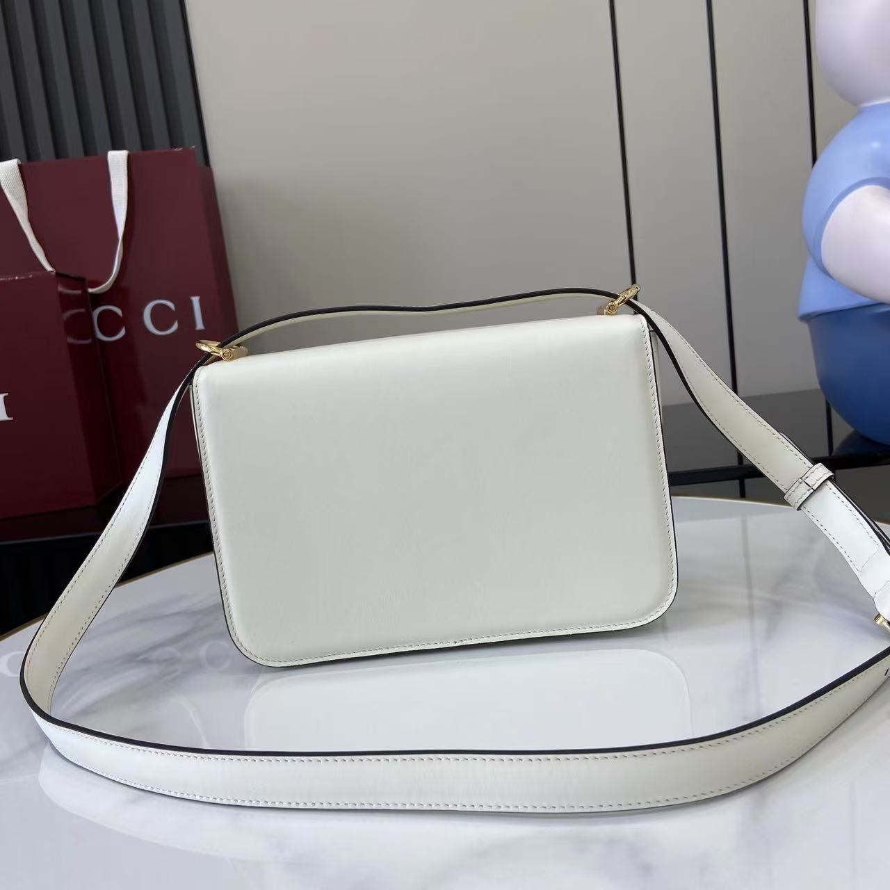Gucci 25 Siena Bag White Gold Leather 292364