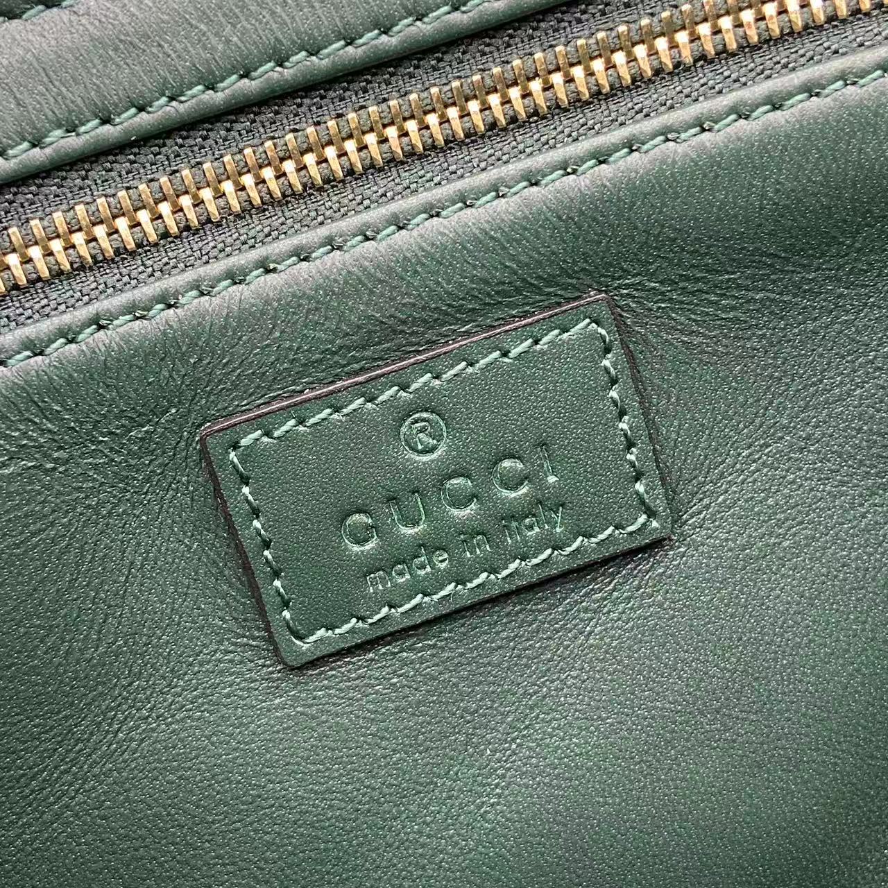 Gucci 25 Siena Bag Green Gold Leather 292365