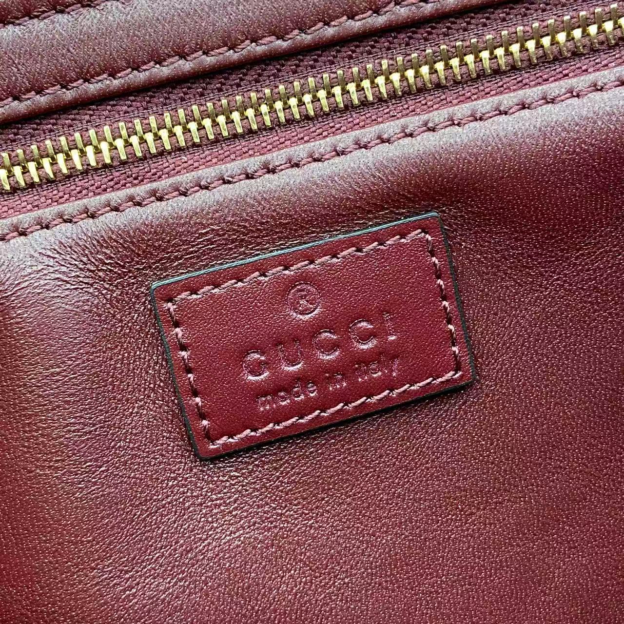 Gucci 25 Siena Bag Anchor Red Gold Leather 292366