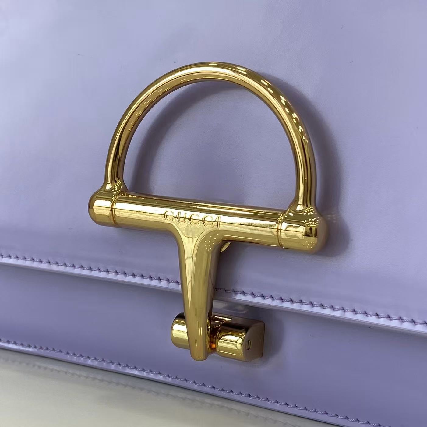 Gucci 25 Siena Bag Light Purple Gold Leather 292571