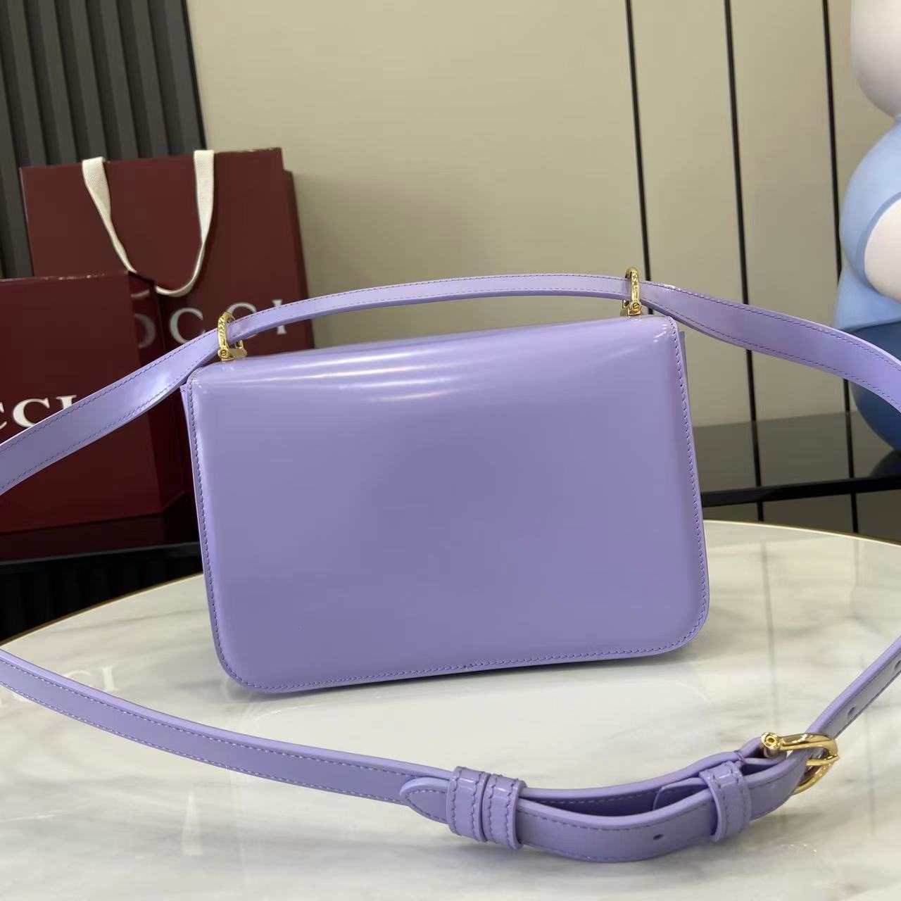 Gucci 25 Siena Bag Light Purple Gold Leather 292571