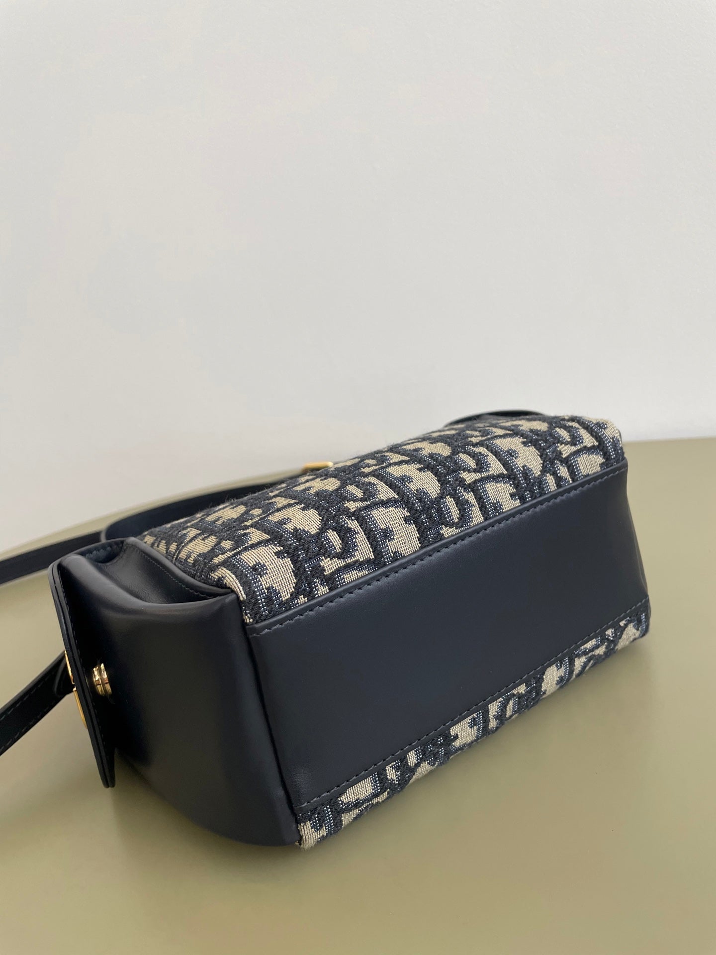 CD Medium Dream Bag 18 Blue Oblique Jacquard and Calfskin