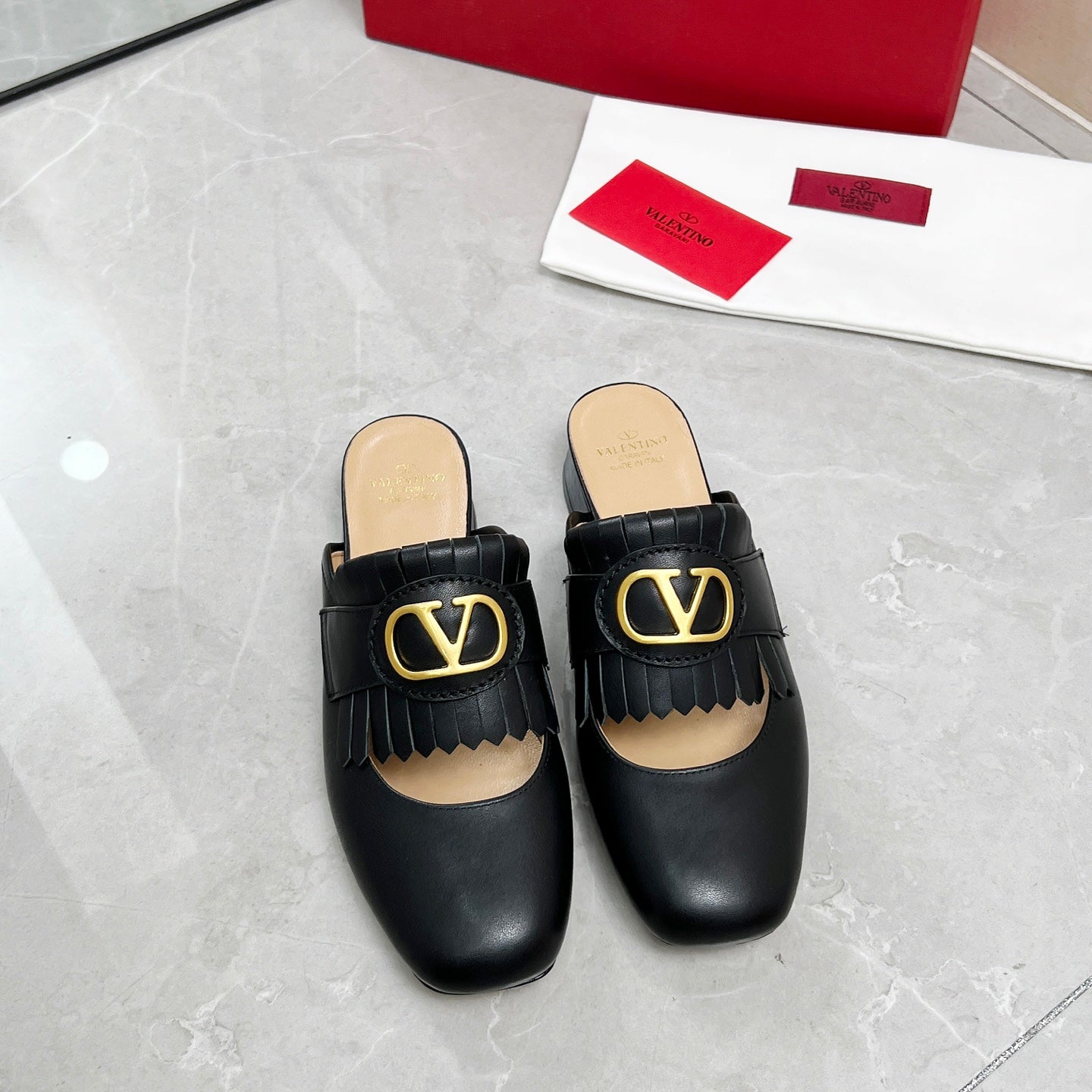 VT 25 Signature Mule Loafer Black Calf Leather 293945