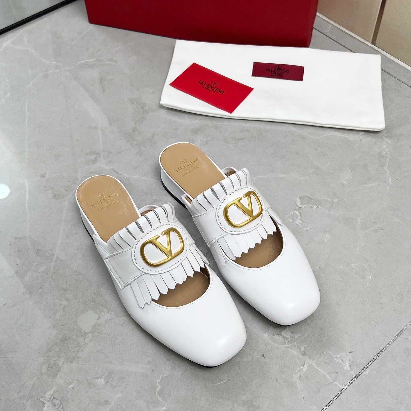 VT 25 Signature Mule Loafer Ivory Calf Leather 293947