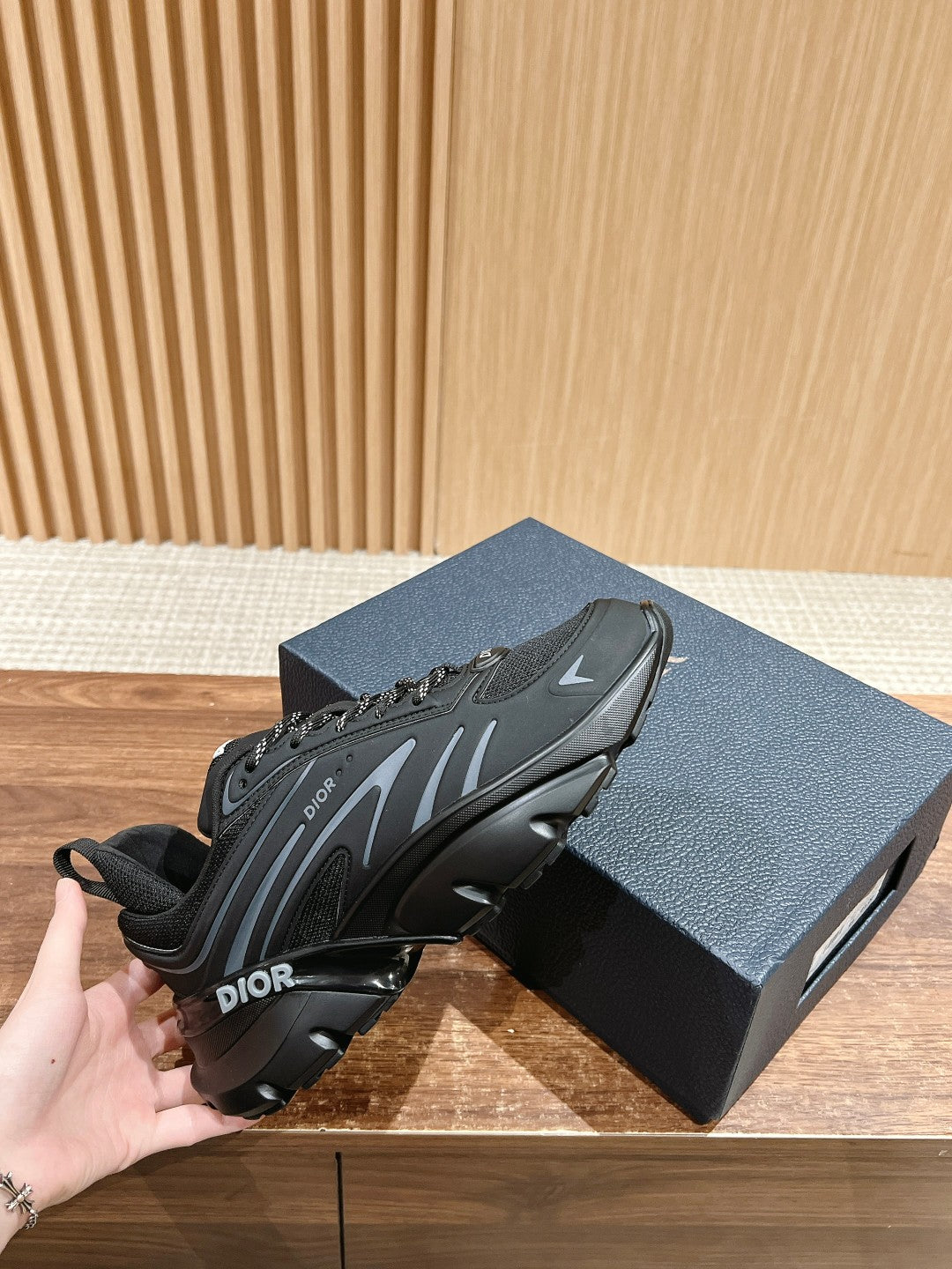 CD B44 Blade Sneaker 30mm Black Mesh Fabric 101017