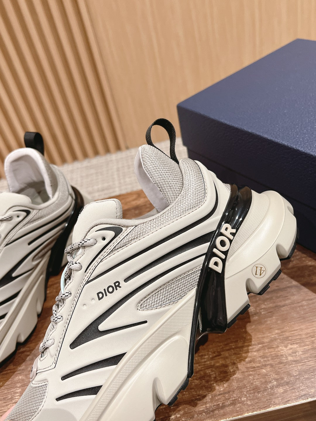 CD B44 Blade Sneaker 30mm White Mix Black Mesh Fabric 101011