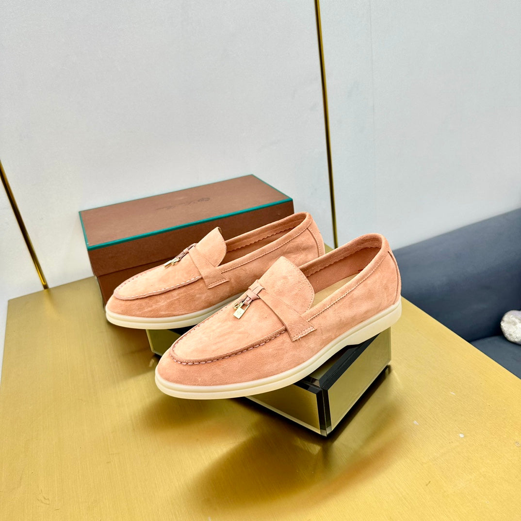 LP Summer Charms Walk Loafers Light Salmon Pink Suede 994509