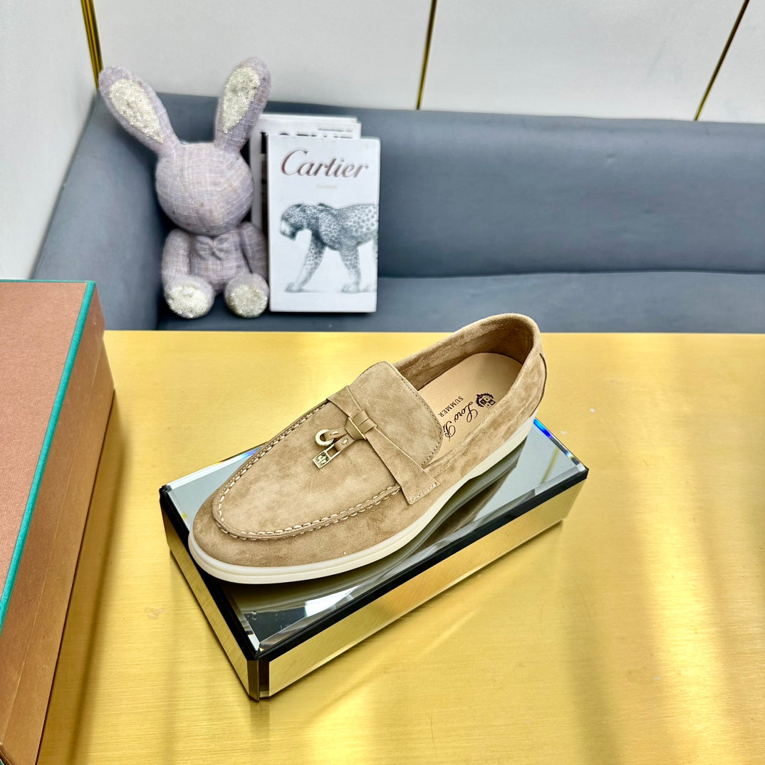 LP Summer Charms Walk Loafers Dark Beige Suede 994515