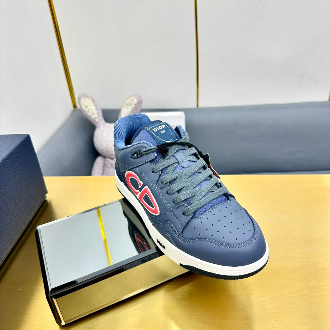 CD B57 Low-Top Sneaker In Charcoal Blue Calfskin 993824