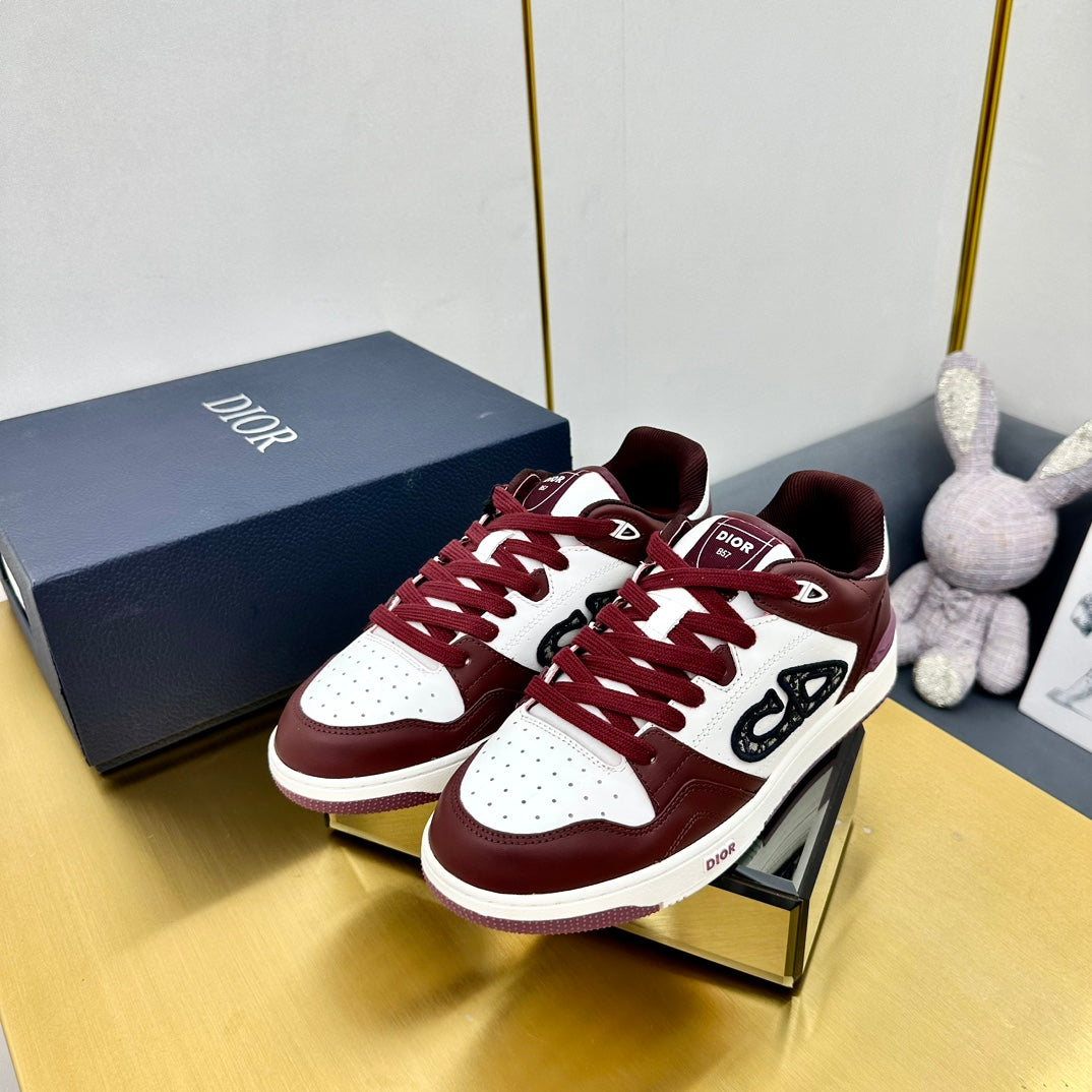 CD B57 Mid-Top Sneaker In Burgundy Calfskin 993826