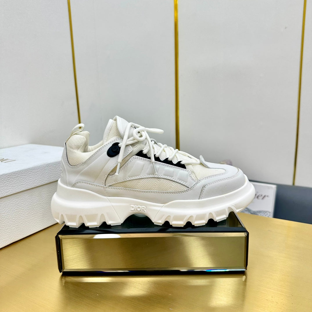 CD Sneaker 50mm In White Mix Azureish White Cowhide And Mesh Fabric 111473