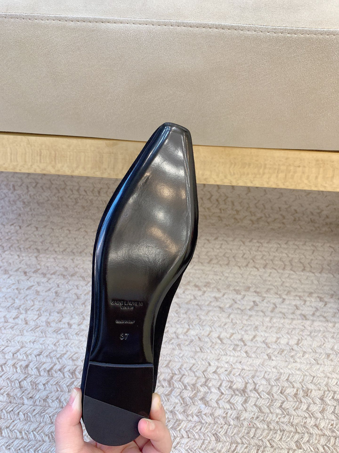 LOAFERS WITH GOLD HARDWARE IN BLACK SUEDE