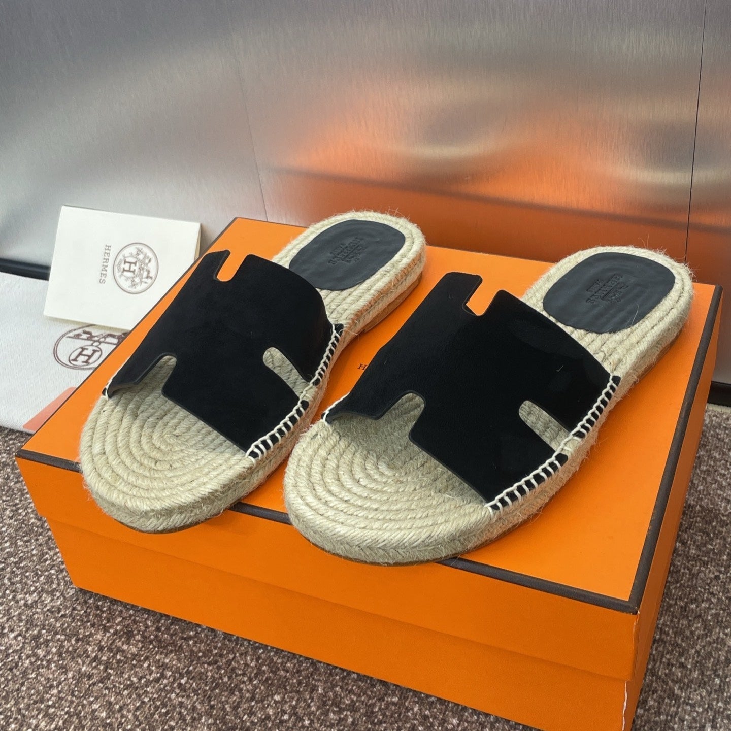 HM 25 Antigua Espadrilles Black Suede