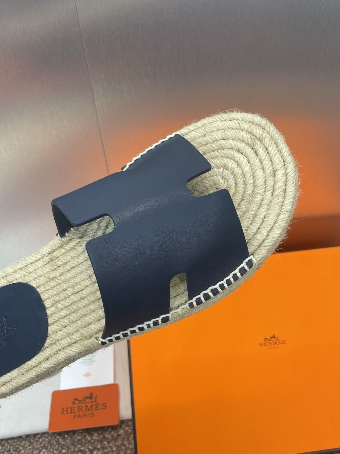 HM 25 Antigua Espadrilles Dark Blue Calfskin