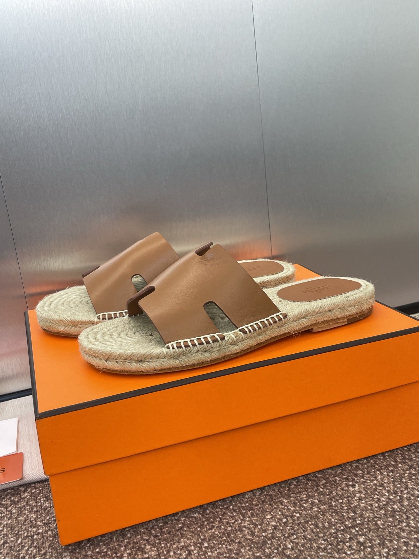 HM 25 Antigua Espadrilles Gold Calfskin