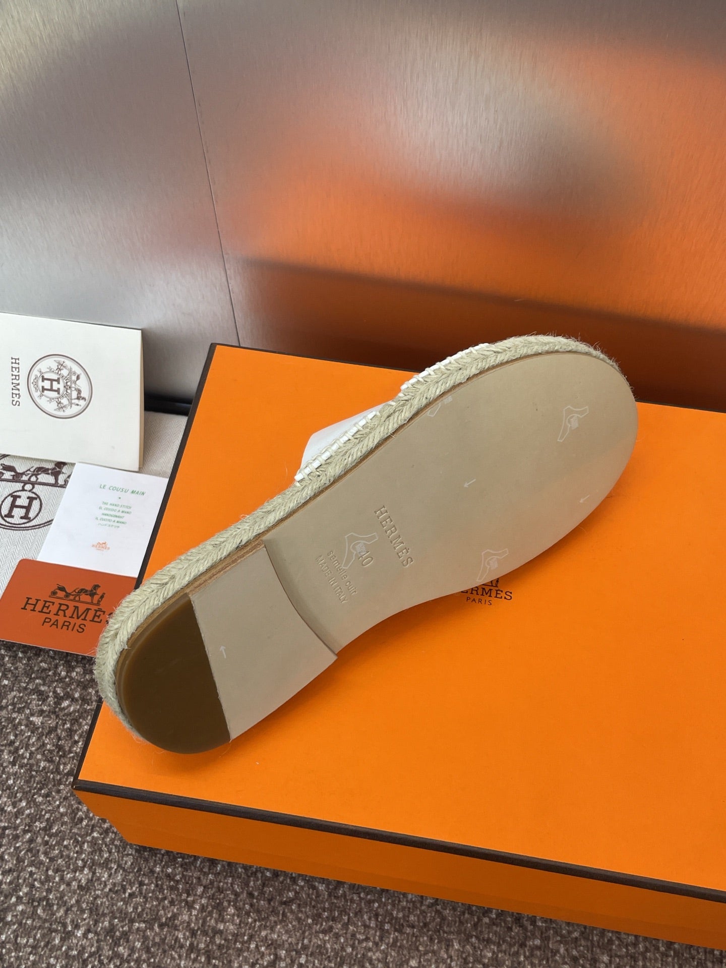HM 25 Antigua Espadrilles White Calfskin