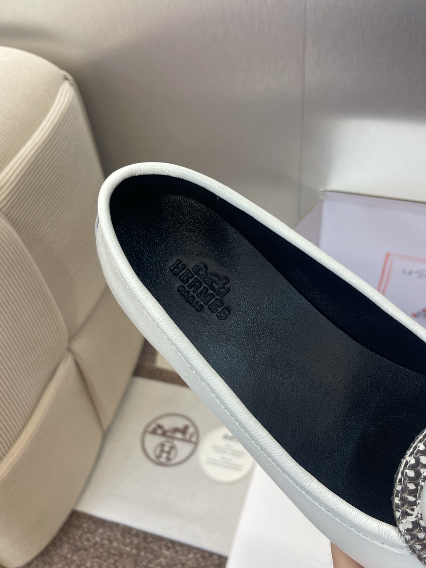 HM 25 Julia Loafer White Calfskin 372945