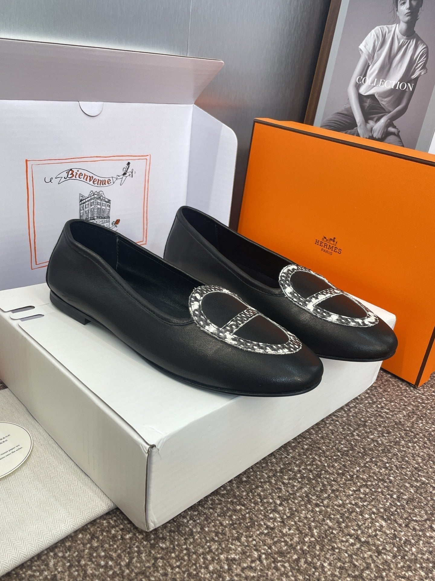 HM 25 Julia Loafer Black Calfskin 372946