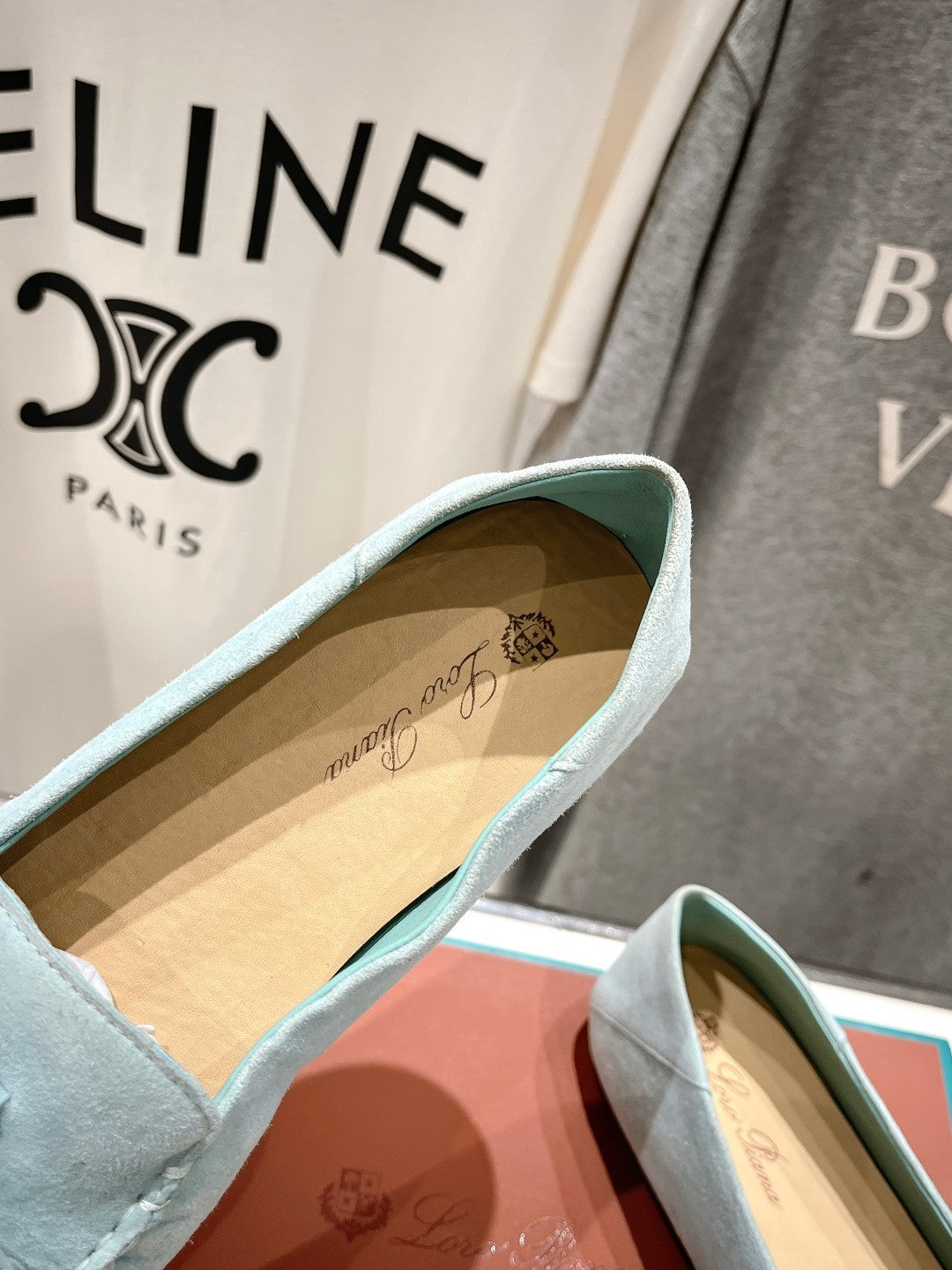 dot sole walk mocassin cloud blue suede