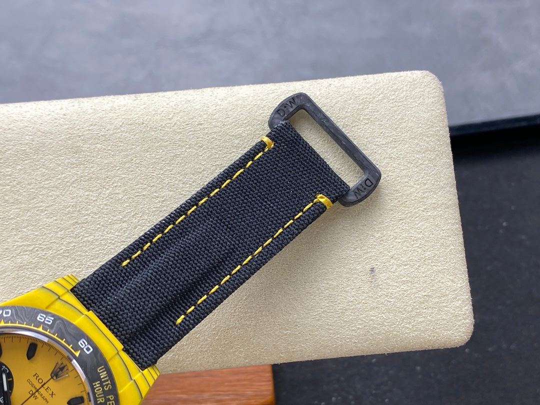 ROLEX Daytona 40mm Yellow Black Fiber Woven