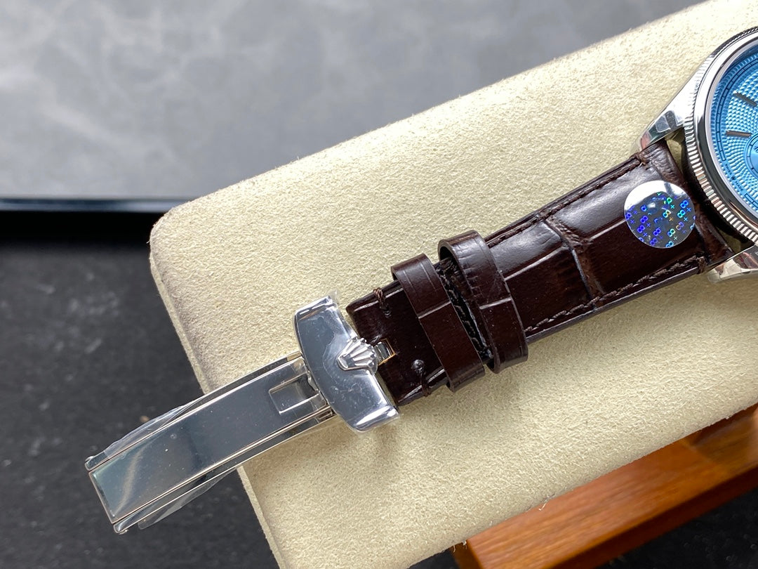 Rolex Perpetual 39mm Brown Blue Dail