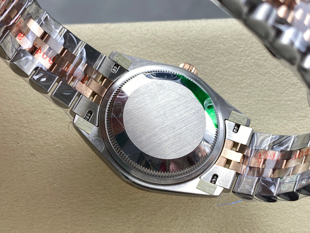 Datejust 31mm Pink Gold Steel White Dial