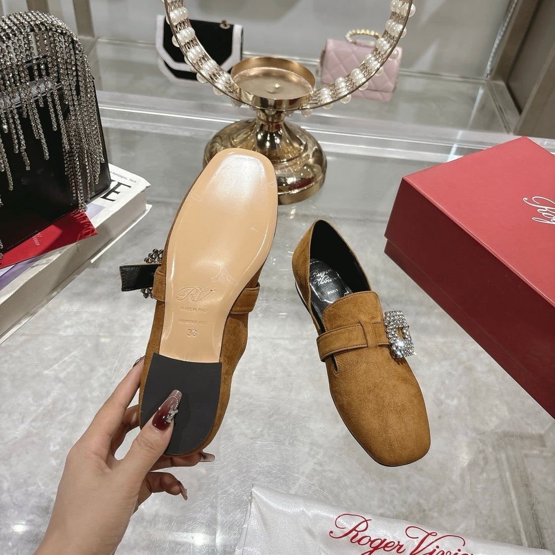 Viv 25 Loafer Brown Cowhide Lambskin 317467