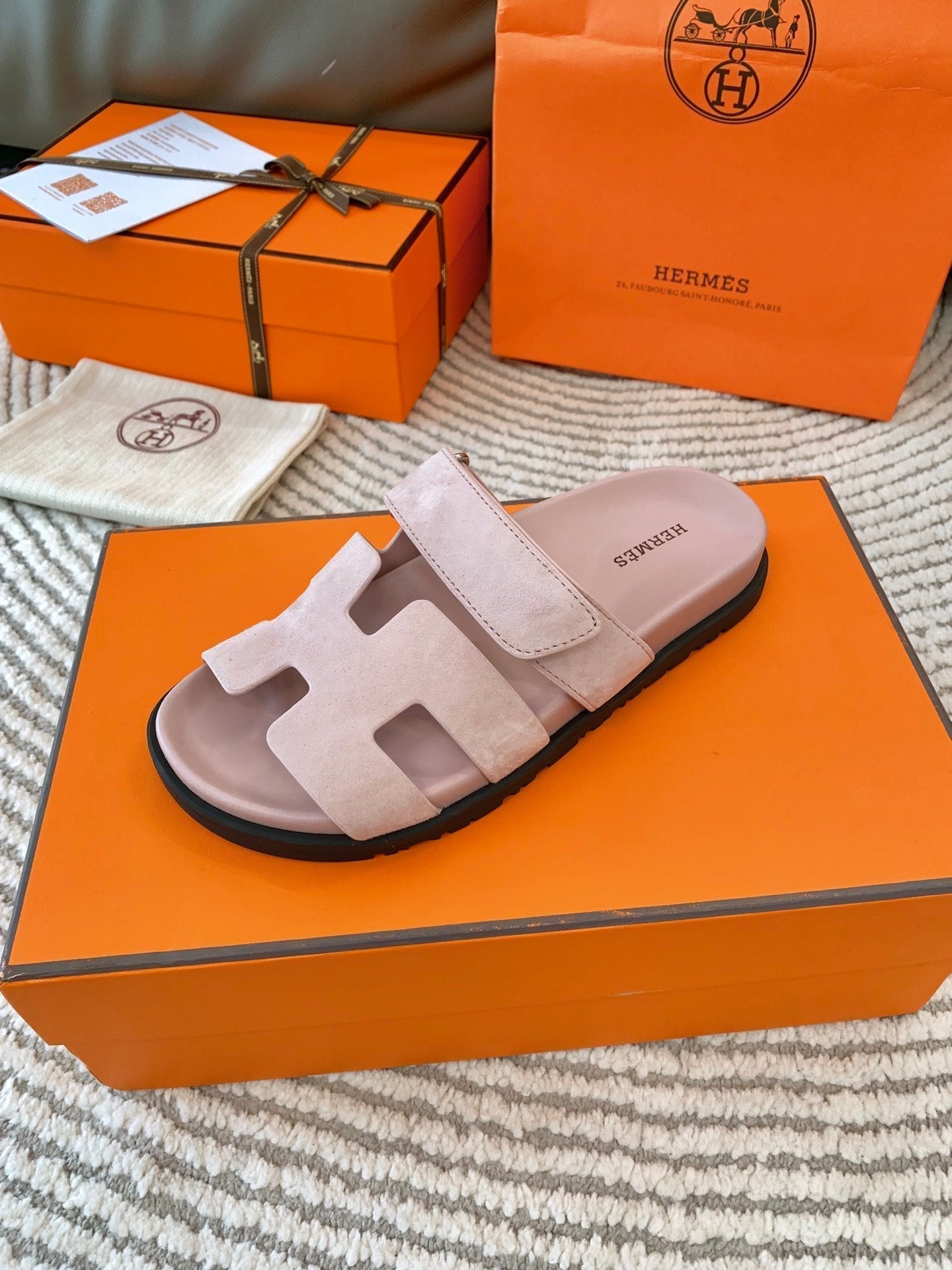 HM Chypre Sandal Light Pink Suede 963546