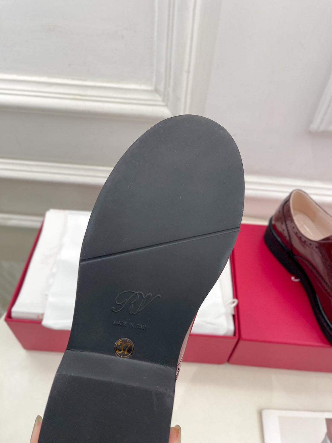 Viv 25 Baroque Rhinestone Derby Loafer Brown Cowhide Leather 253582