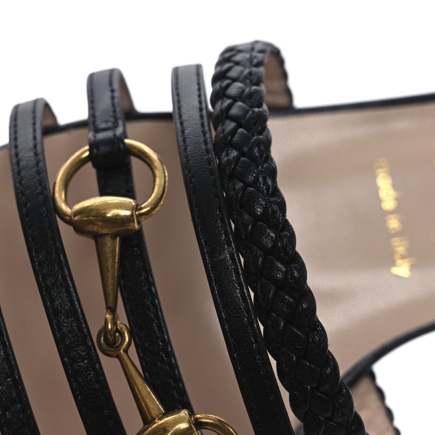 Malaga Kid Braided Ketty Horsebit Sandals 39 Black