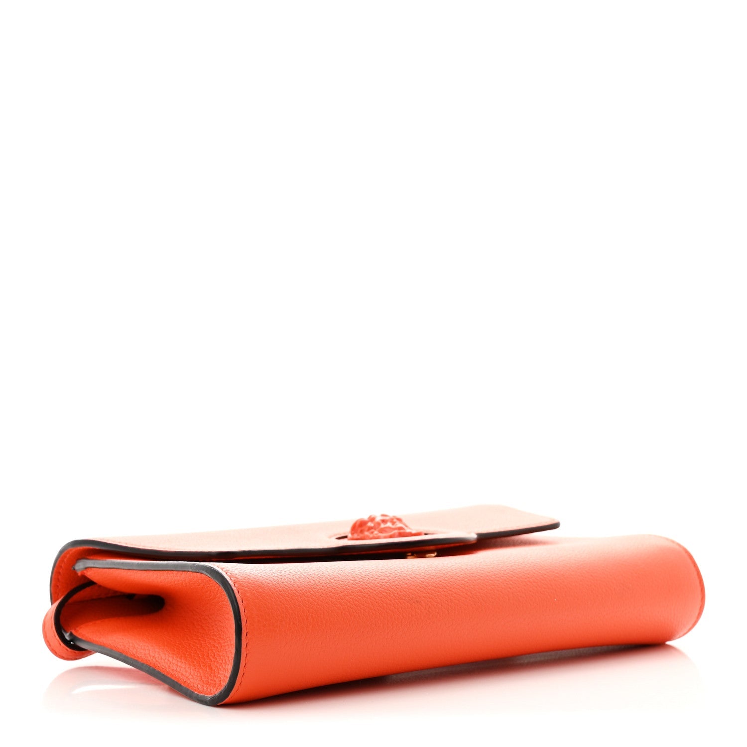 Grained Calfskin La Medusa Crossbody Bag Orange