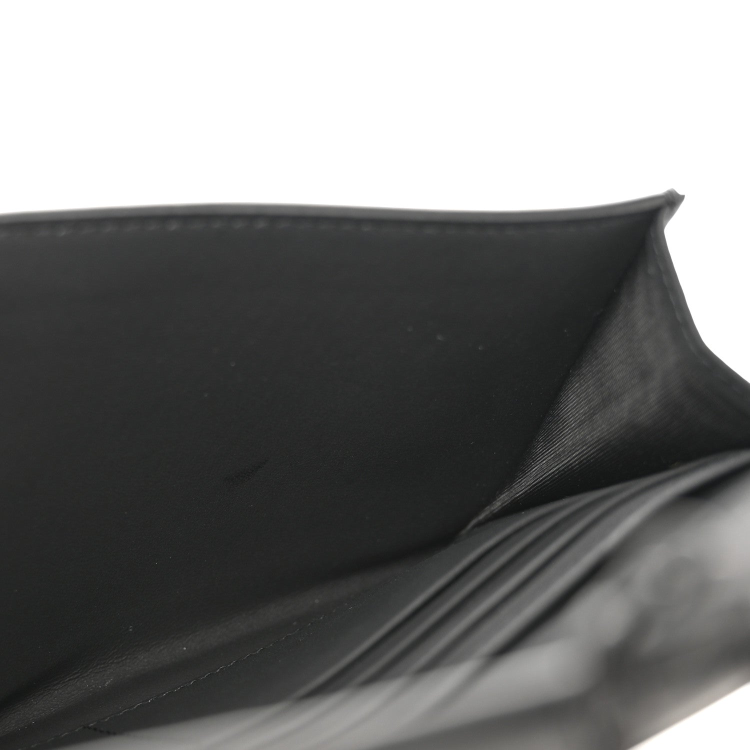 Ultra Matte Calfskin Saddle Chain Wallet Pouch Black