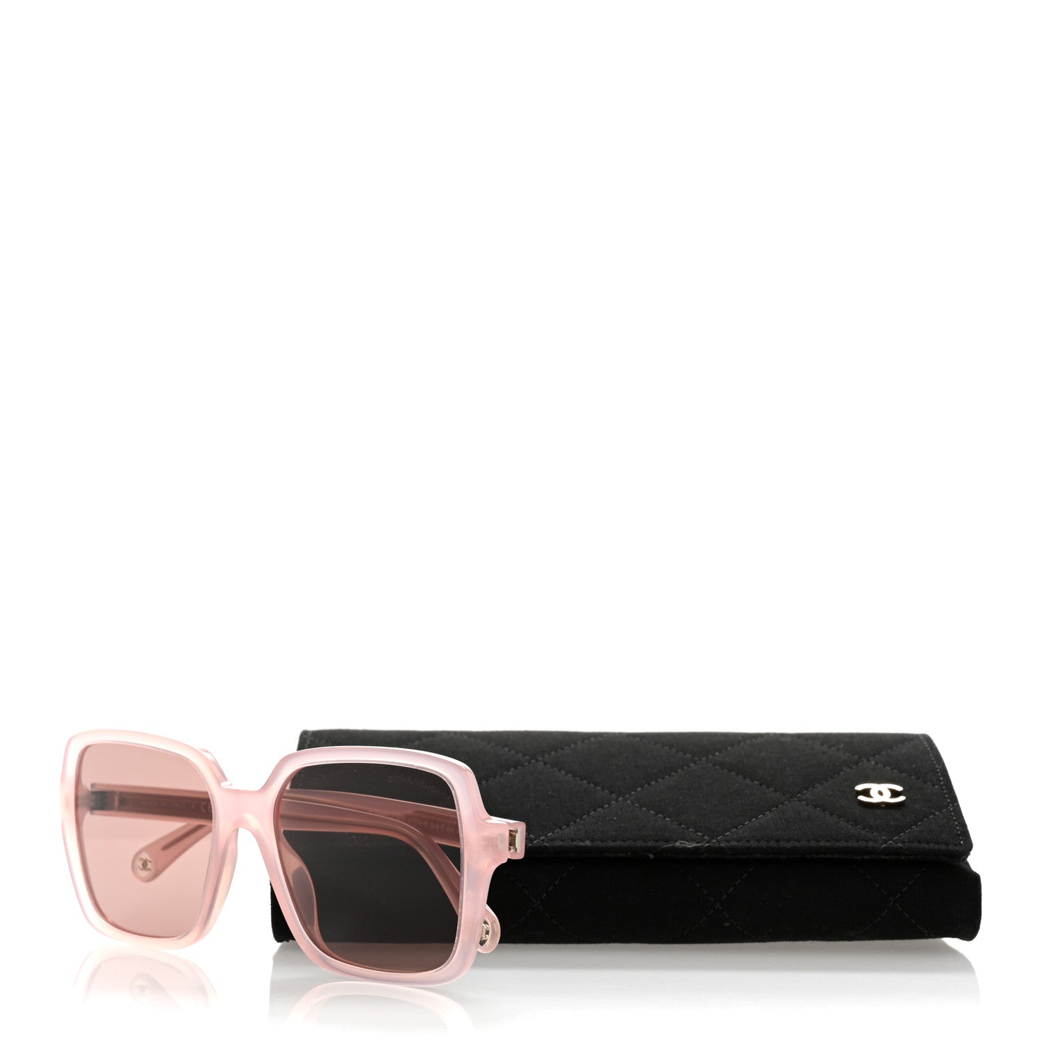 Acetate Square Sunglasses 5505 Light Pink