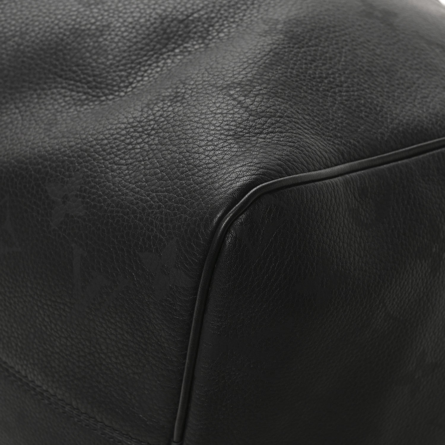 Calfskin Monogram Speedy P9 Bandouliere 40 Ultra Black