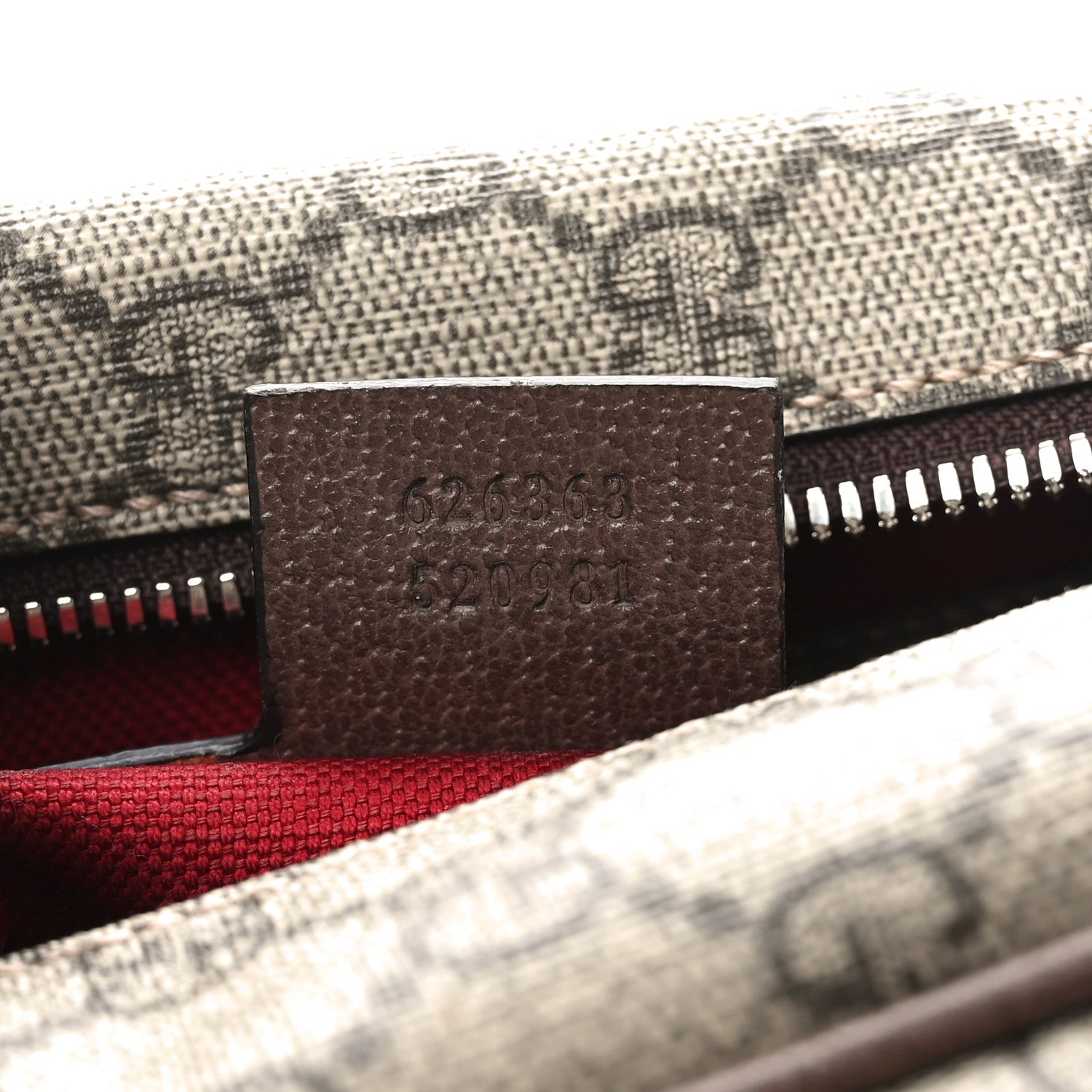 GG Supreme Monogram Textured Calfskin Square Messenger Bag Beige Ebony New Acero