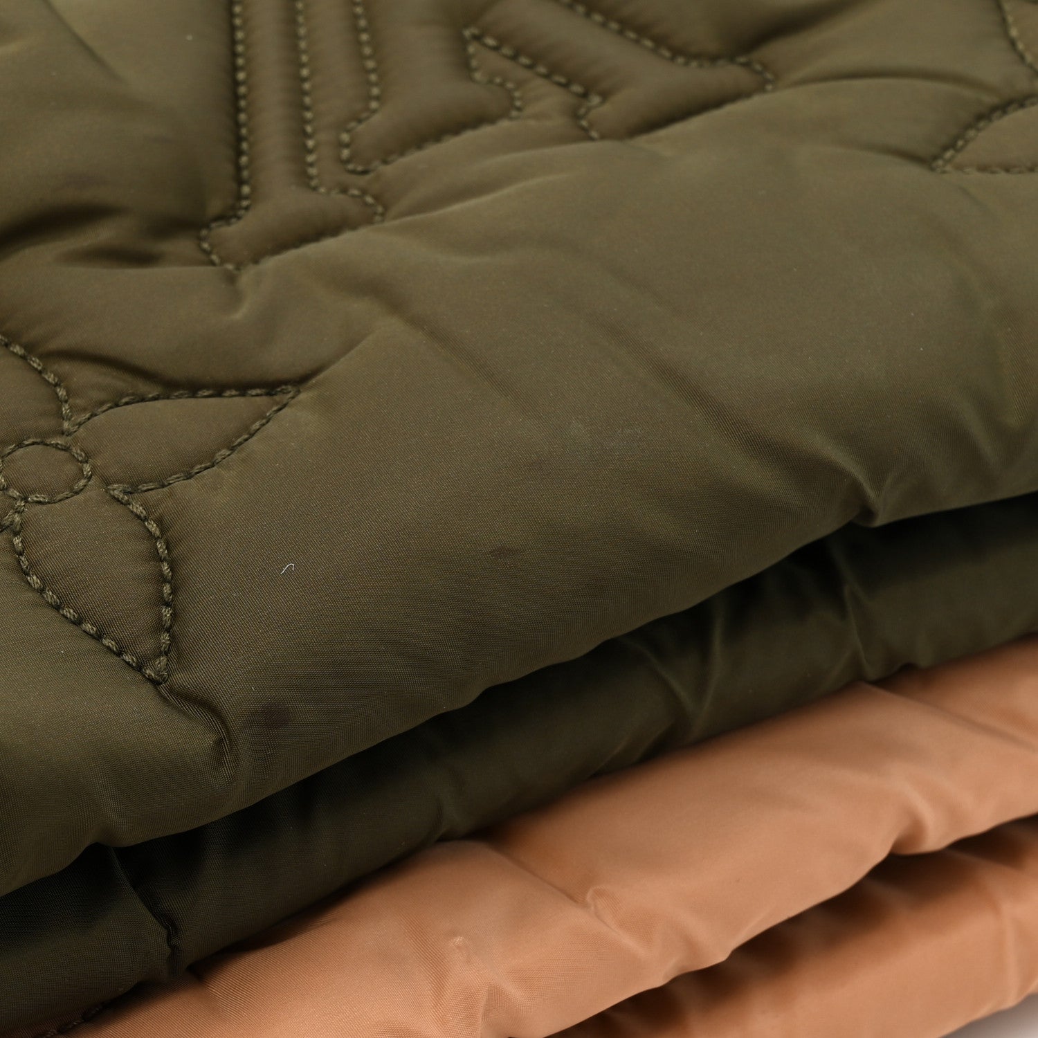 Econyl Monogram Pillow Maxi Multi Pochette Accessories Kaki Beige