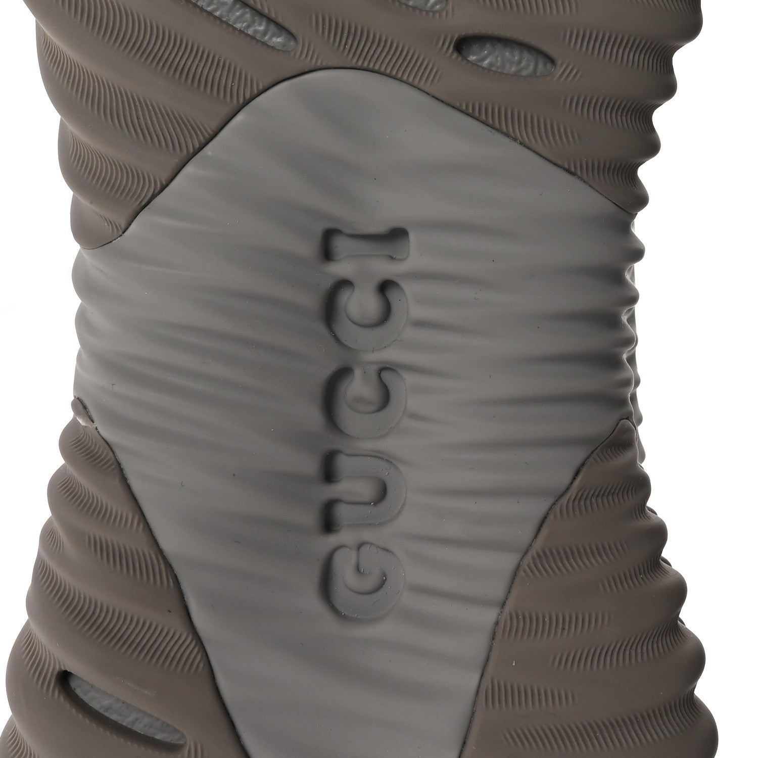 New Nappa Sombre Interlocking G Ripple Mens Platform Sneakers 8 Grey Sky