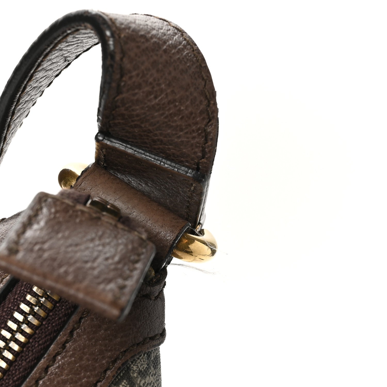 GG Supreme Monogram Web Small Ophidia Half Moon Hobo Brown