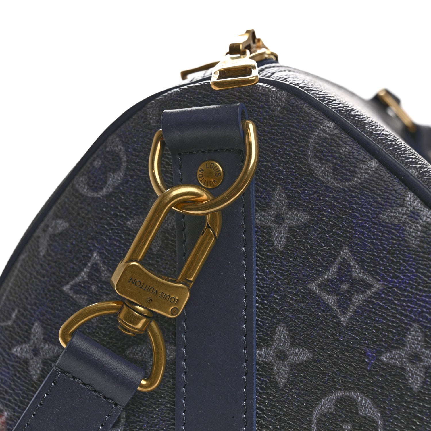 Monogram Bleach Keepall Bandouliere 50 Ink Blue