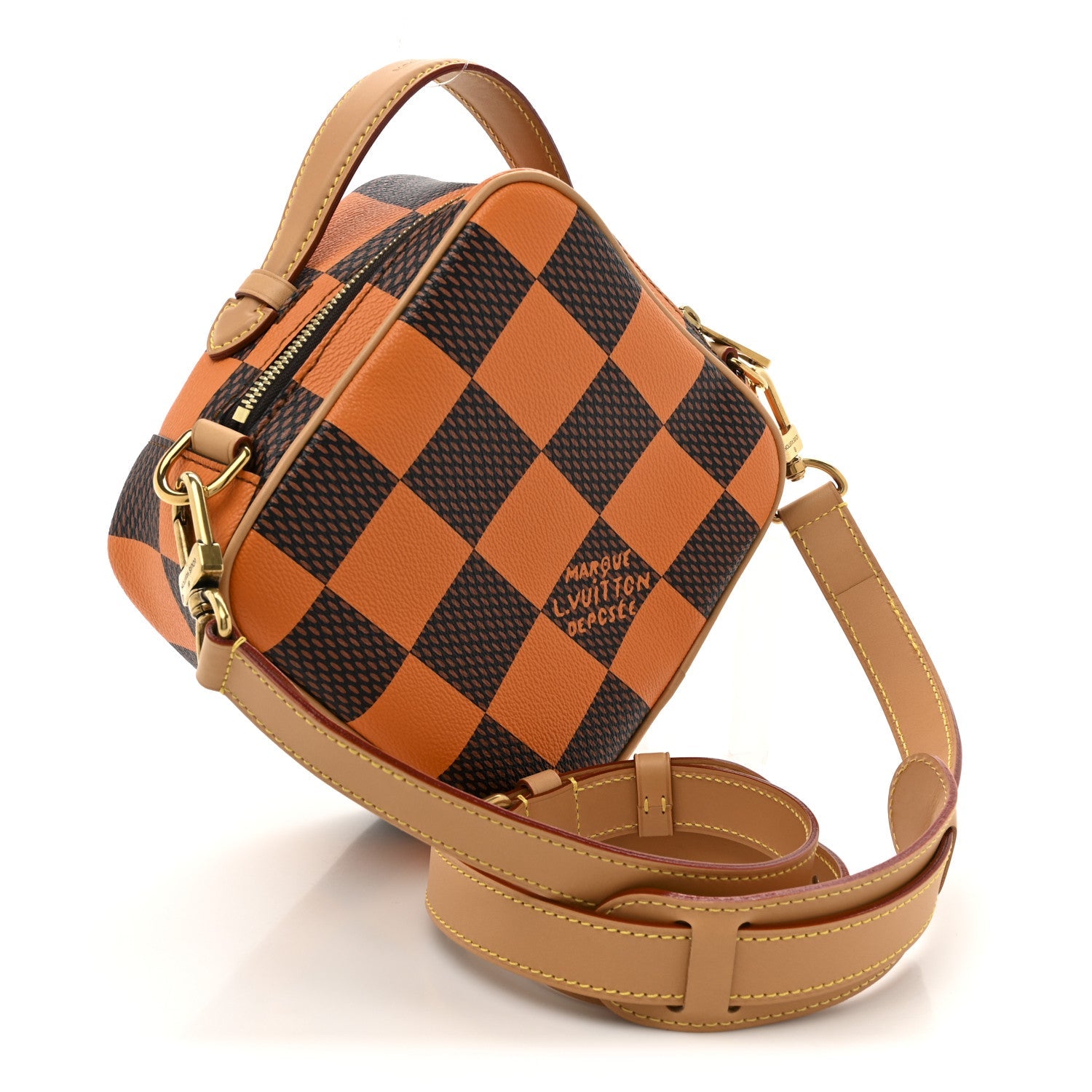 Damier Pop Chess Messenger Orange