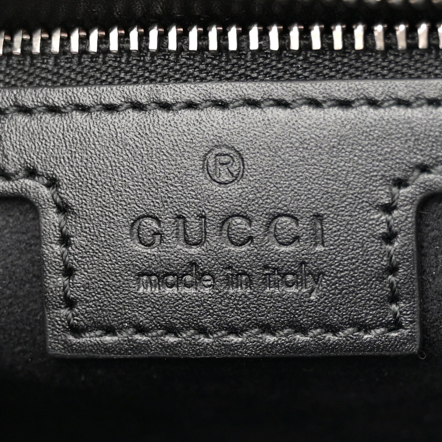 Senna Calfskin Lines Petite GG Top Handle Shoulder Bag Black Mystic White