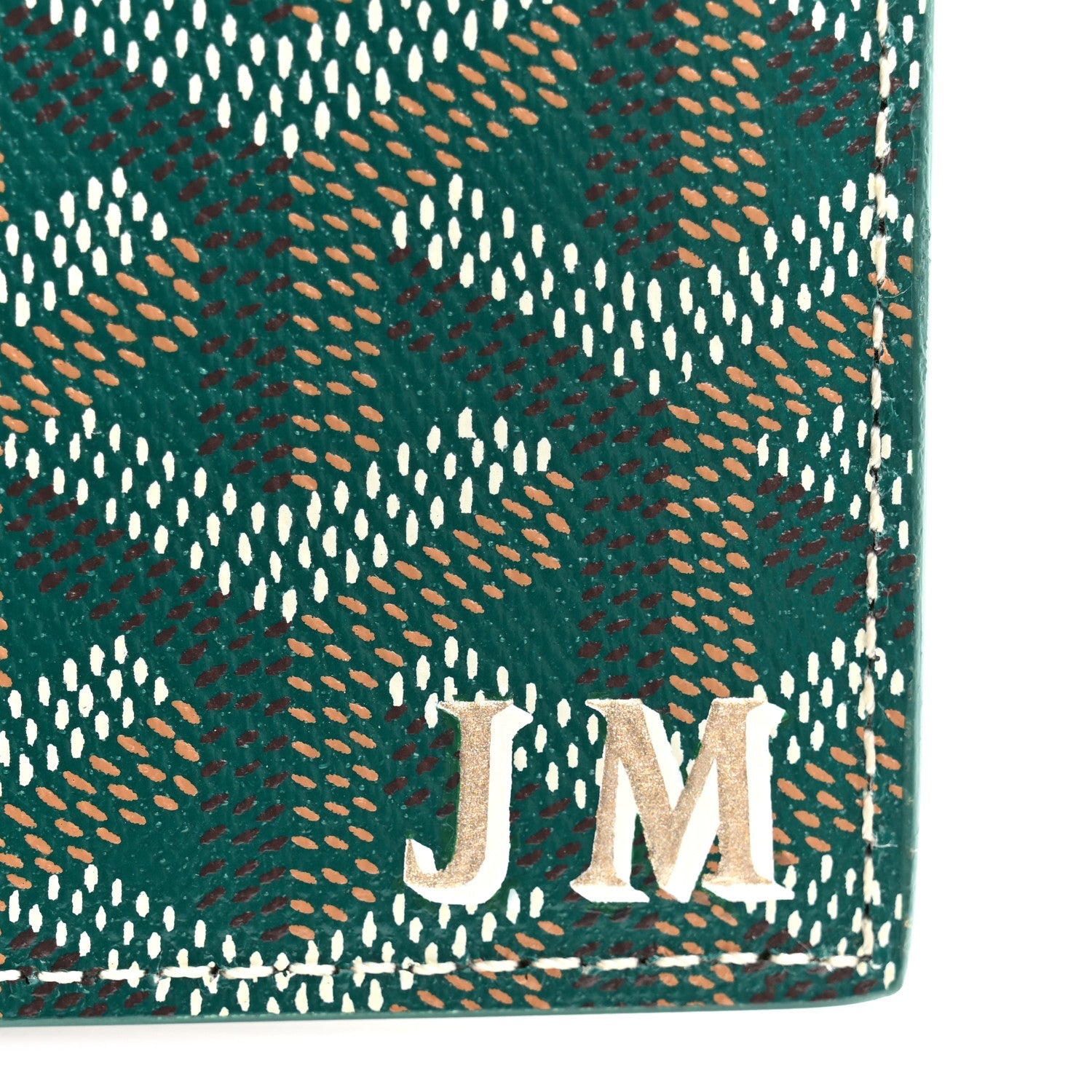 Goyardine Passport Wallet Green