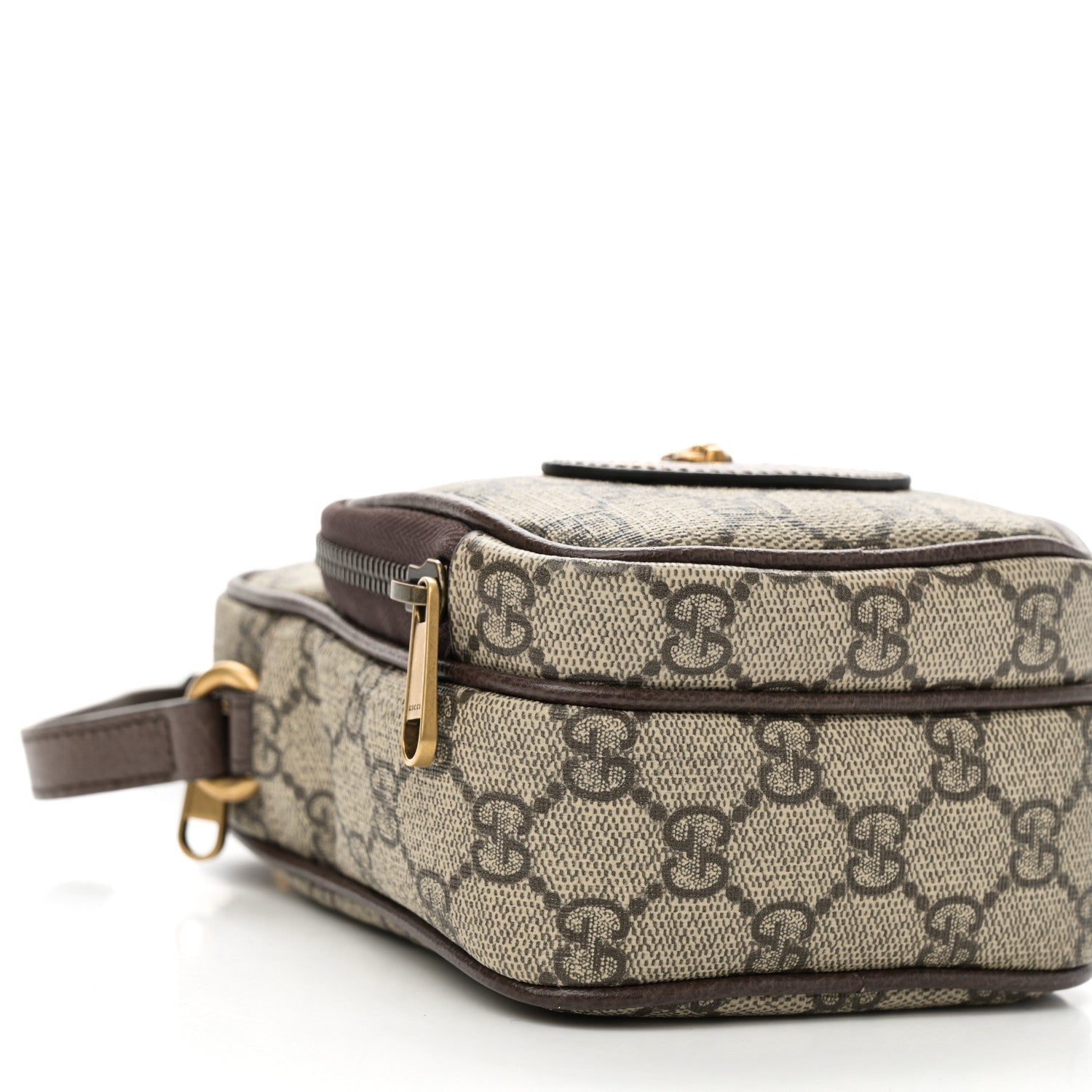 GG Supreme Monogram Mini Neo Vintage Double Zip Messenger Bag Beige New Acero Crop