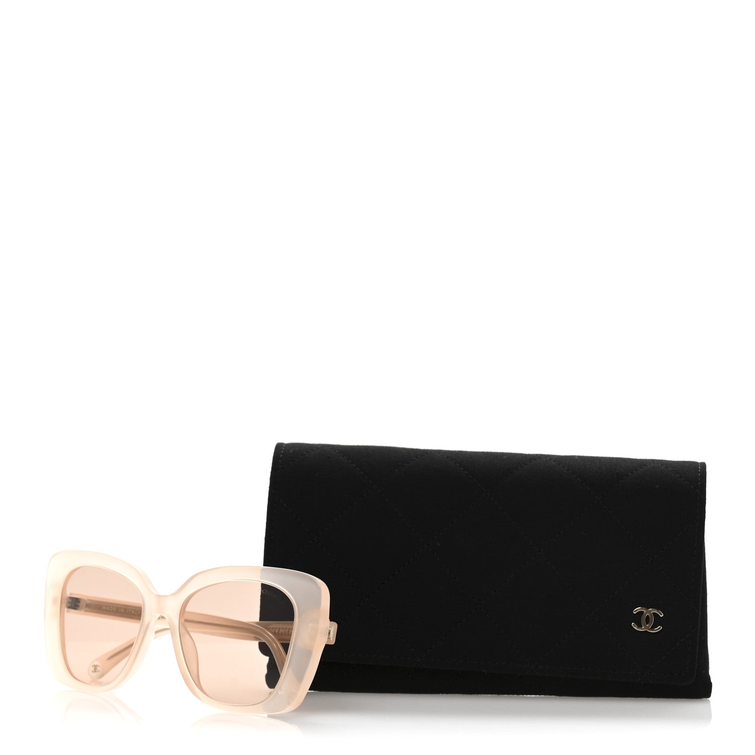 Acetate Rectangle Sunglasses 5504 Light Pink