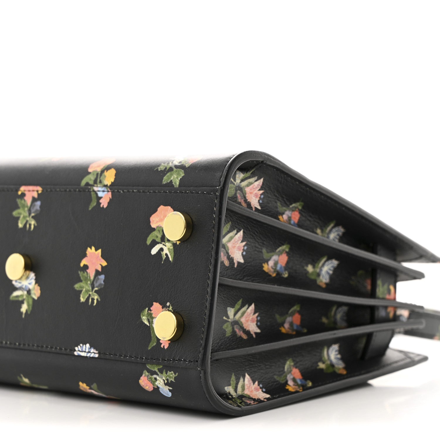 Calfskin Prairie Printed Nano Sac De Jour Black