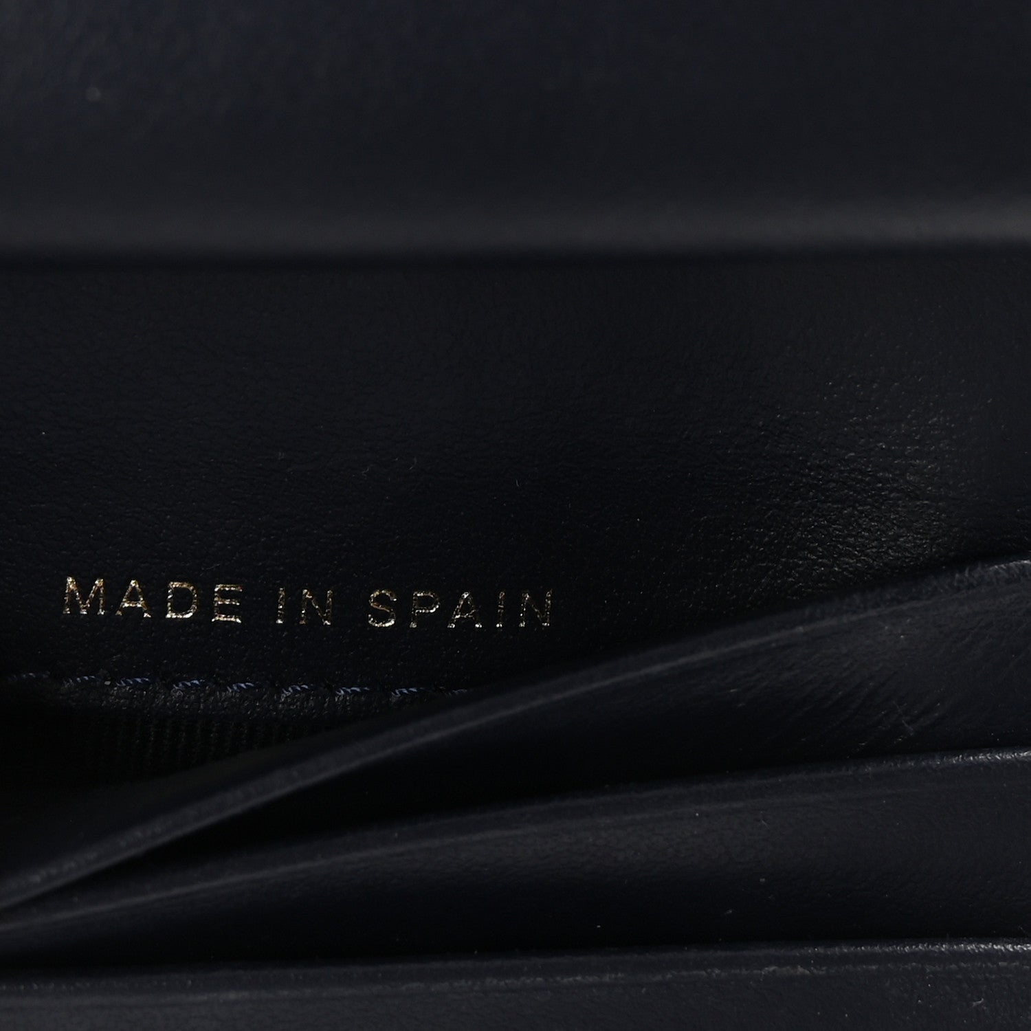 Caviar Quilted Multi Chain CC Compact Bifold Wallet Navy