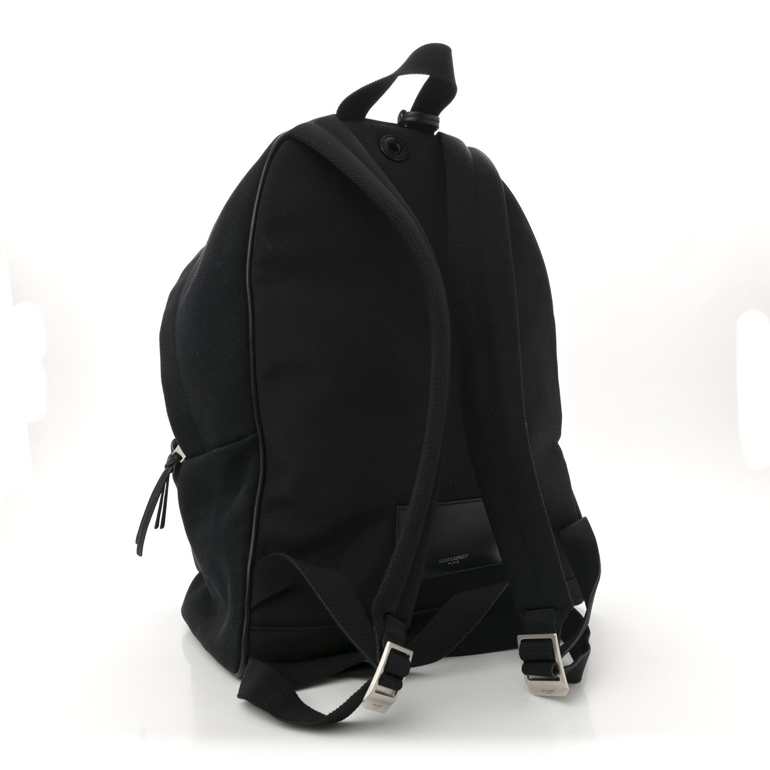 Canvas Signature Embroidered City Backpack Black
