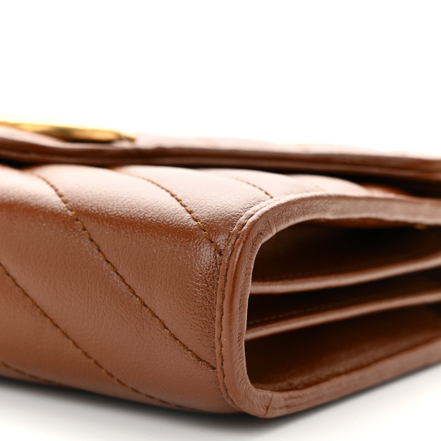 Azalea Calfskin Matelasse Diagonal GG Marmont Chain Wallet Cuir